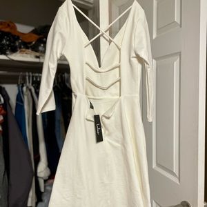 Lulus White Open Back Dress S
